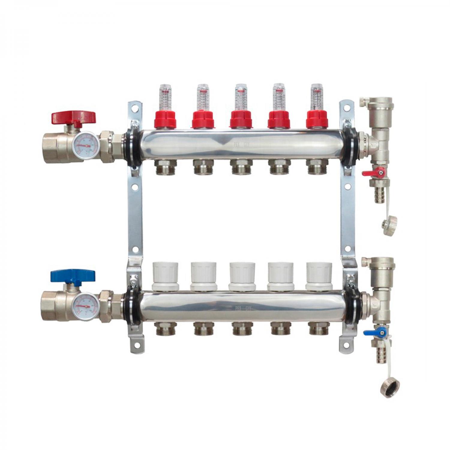 Colector y armario para suelo radiante y refrescante